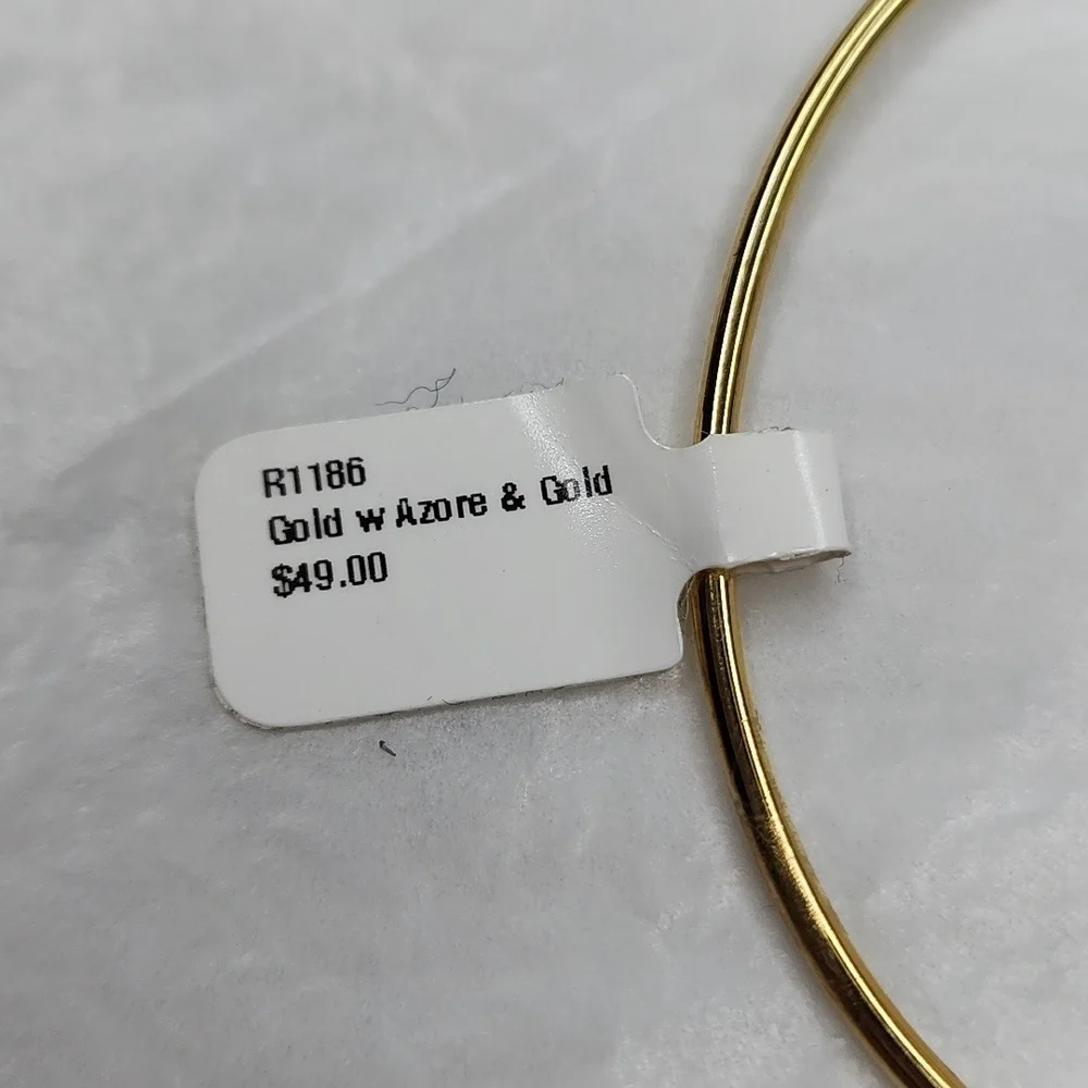 Gold Plated Bracelet with Clear Pale Green Gemstones